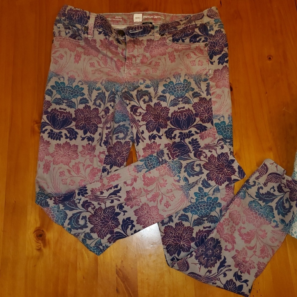Mossimo Floral printed skinny jean